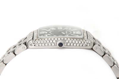 Lot 382 - FRANCK MULLER. A LADIES STAINLESS STEEL AND...