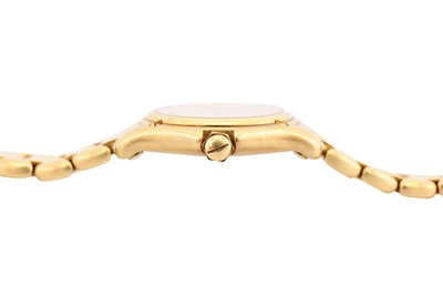 Lot 386 - EBEL. A LADIES QUARTZ 18K YELLOW GOLD BRACELET...