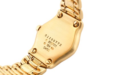Lot 386 - EBEL. A LADIES QUARTZ 18K YELLOW GOLD BRACELET...