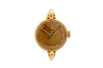 Lot 619 - OMEGA. A LADIES MANUAL 18K YELLOW GOLD ...