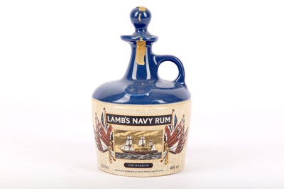 Lot 740 - 1 Decanter of Lamb's Navy Rum Depicting H.M.S....