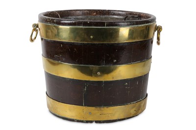 Lot 680 - A 19th century brass bound peat bucket of...