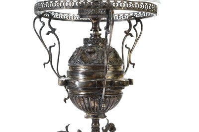 Lot 728 - A late 20th century Greek silver lamp, stamped...