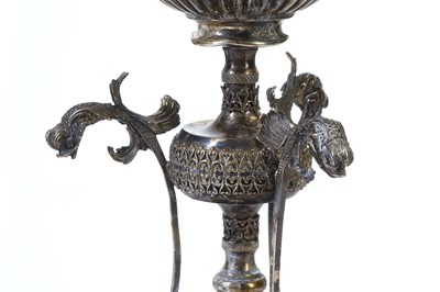 Lot 728 - A late 20th century Greek silver lamp, stamped...