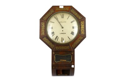 Lot 683 - A 19th Century rosewood drop dial eight day...