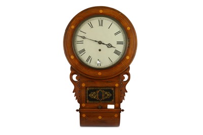 Lot 684 - A 19th Century American walnut parquetry drop...