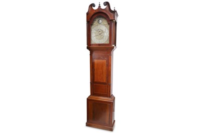 Lot 686 - A Victorian mahogany longcase clock, the hood...