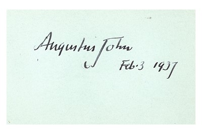 Lot 37 - Autograph Album.- Incl. Augustus John...
