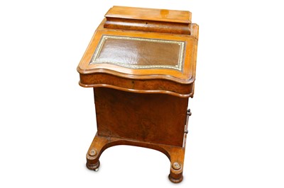 Lot 752 - A Victorian style walnut Davenport with...