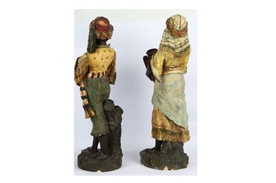 Lot 133 - A PAIR OF EARLY 20TH CENTURY AUSTRIAN PAINTED...