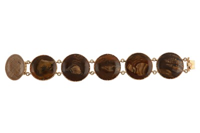 Lot 176 - An 18th century hairwork clasp and later...