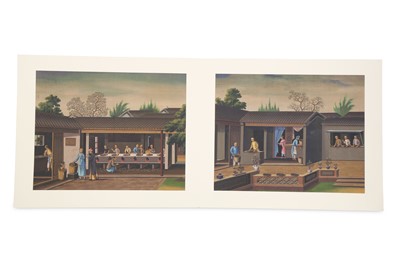 Lot 533 - A CHINESE ALBUM OF TWELVE PAINTINGS...