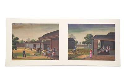 Lot 533 - A CHINESE ALBUM OF TWELVE PAINTINGS...