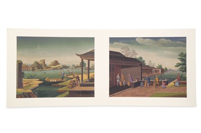 Lot 533 - A CHINESE ALBUM OF TWELVE PAINTINGS...