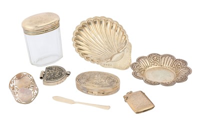 Lot 137 - A mixed group of silver item, including an...