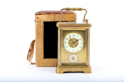 Lot 670A - An antique brass four glass brass alarm...