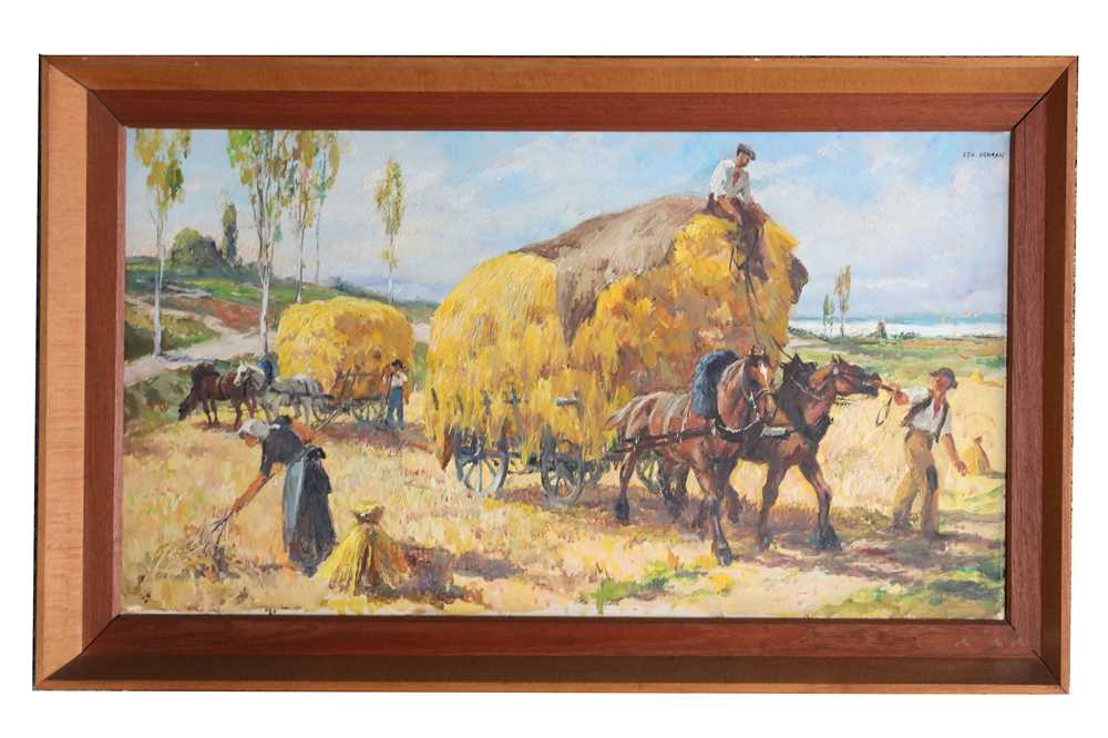 Lot 257 - LEO FONTAN (FRENCH 1884-1965) Harvesting...