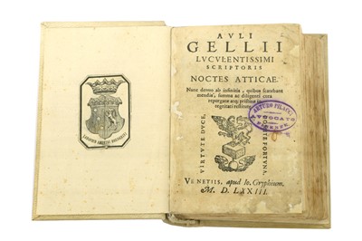 Lot 43 - Gellius (Aulus) Noctes Atticae, woodcut...