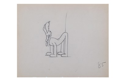 Lot 553b - Disney Studio's Pluto original pencil drawing...