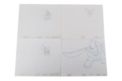 Lot 555d - Disney Studios. Dumbo 4 original pencil...