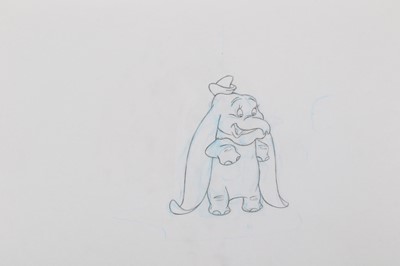 Lot 555 - Disney Studios. Dumbo 4 original pencil...