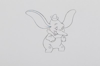 Lot 555 - Disney Studios. Dumbo 4 original pencil...