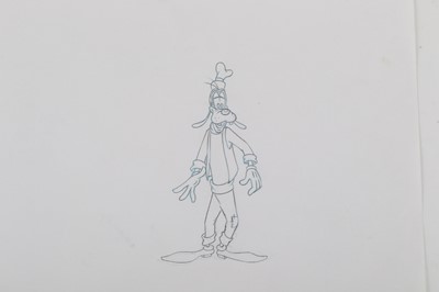 Lot 555 - Disney Studios Goofy & Pluto 3 original pencil...