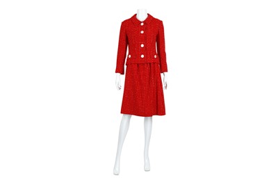 Lot 15 - Christian Dior New York Red Skirt Suit
