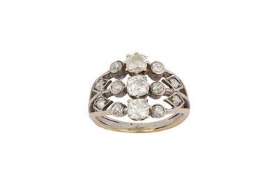 Lot 183 - A diamond dress ring Composed of three...