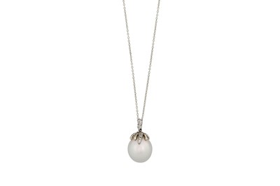 Lot 17 - A 'Fireworks' cultured pearl and diamond...