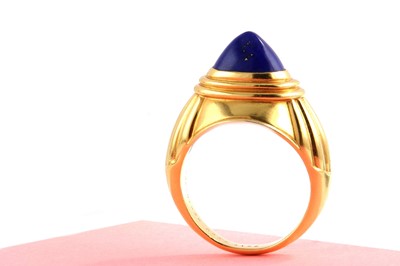 Lot 50 - A lapis lazuli dress ring, by Boucheron The...