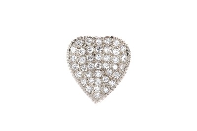 Lot 278 - A diamond-set heart pendant, diamonds approx....