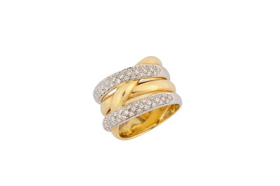 Lot 155 - A gold and diamond dress ring Designed...