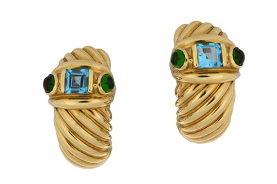 Lot 118 - A pair of gem-set earrings, by David Yurman...