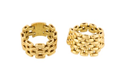 Lot 127 - Two brick-link rings