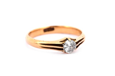 Lot 280 - A diamond single-stone ring, Set with an old...