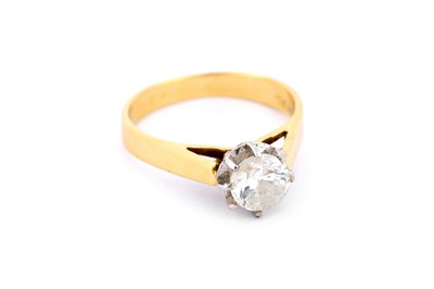 Lot 294 - A diamond single-stone ring, mounted in 18ct...