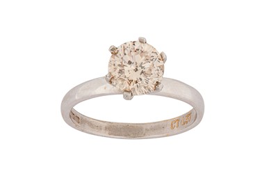 Lot 133 - A diamond single-stone ring The brilliant-cut...