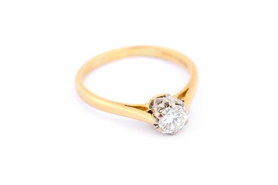 Lot 295 - A diamond single-stone ring, mounted in 18ct...