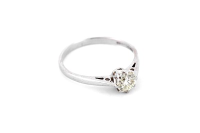 Lot 288 - A diamond single-stone ring, The brilliant-cut...