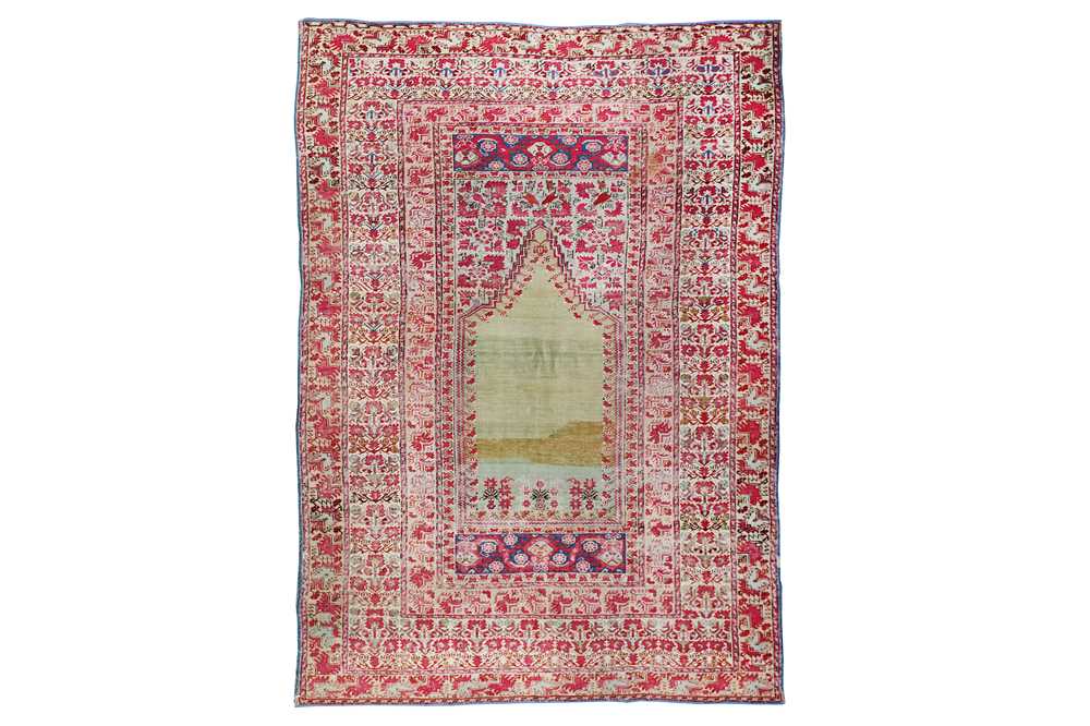 Lot 26 - AN 18TH.CENTURY GHIORDES PRAYER RUG, TURKEY...