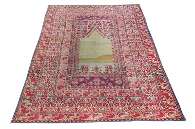 Lot 26 - AN 18TH.CENTURY GHIORDES PRAYER RUG, TURKEY...