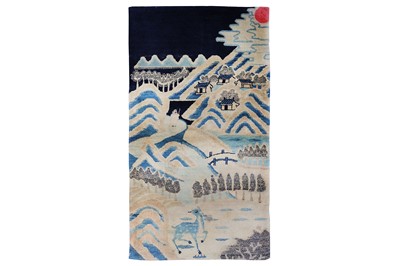 Lot 44 - A TIBETAN RUG approx: 5ft.1in. x...