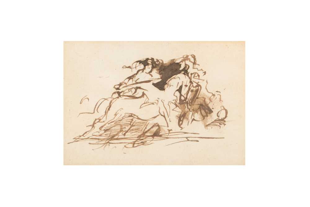 Lot 42 - SIR DAVID WILKIE (SCOTTISH 1785-1841) Warriors...