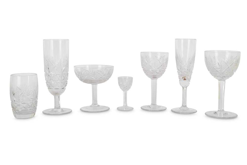 Lot 52 - A part set of crystal drinking glasses,...