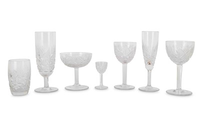 Lot 52 - A part set of crystal drinking glasses,...