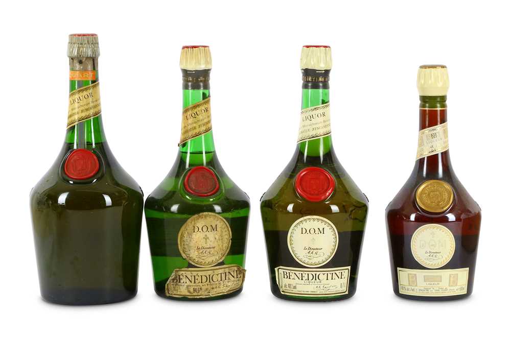 Lot 743 - Four bottles of Benedictine from various eras...