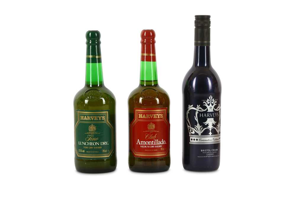 Lot 748 - Three Bottles of Harvey's Sherry. One Luncheon...