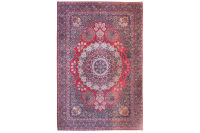 Lot 32 - A FINE SIGNED YEZD CARPET, SOUTH PERSIA approx:...