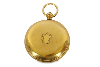 Lot 603 - AN 18K GOLD FULL HUNTER POCKET WATCH. Date:...